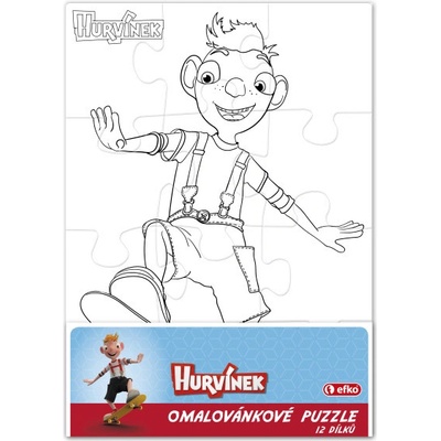 Efko Hurvínek namaluj si sám obdélník 12 dílků