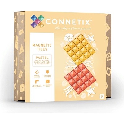 Connetix Tiles - 2 ks základny (lemon a peach)