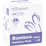 Eco Boom Бамбукови биоразградими дамски превръзки Eco Boom - Нощни, Премиум, 8 броя
