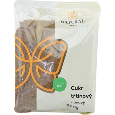 Natural Jihlava Cukr třtinový tmavý jemný Natural 500 g – Sleviste.cz