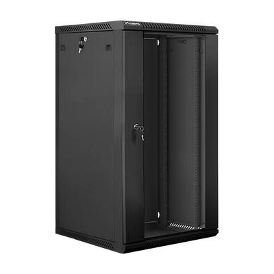 Lanberg rack cabinet 19 wall-mount 22U / 600x600 for self-assembly (flat pack), black (WF01-6622-10B)