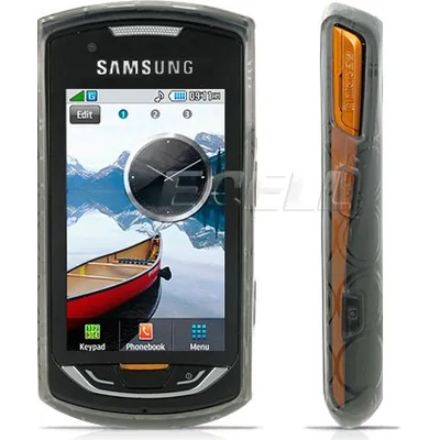 Samsung S5620 Monte Силиконов Калъф Черен + Протектор