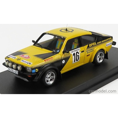 Trofeu Opel Kadett C Gt/e night Version N 16 4th Rally Montecarlo 1976 Walter Rohrl Jochen Berger Žlutá Černá 1:43
