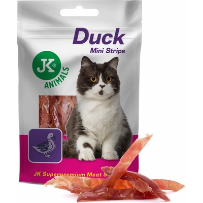 JK ANIMALS Meat Snack Cat Duck Strips masový pamlsek 50 g