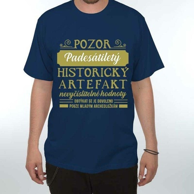 Tričko Pozor Artefakt 50 tmavě modrá