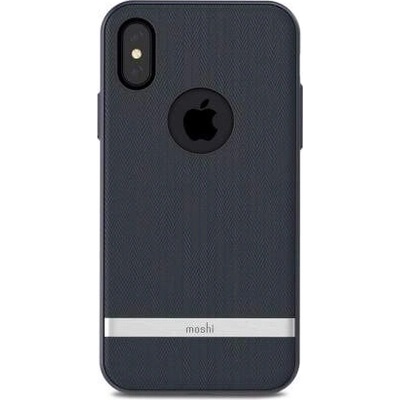 Moshi Vesta Case - хибриден удароустойчив кейс за iPhone XS, iPhone X (тъмносин)