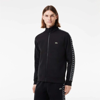 Lacoste Блуза Lacoste Logo Stripe Zip-Up Sweatshirt - Black