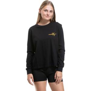 Meatfly дамска тениска с дълги ръкави Donnie Black / Brown Mnt Meatfly | Cheren | ЖЕНИ | XS