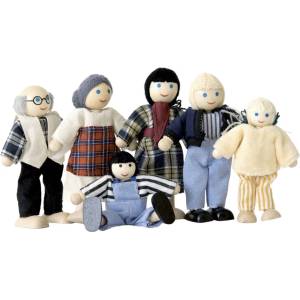 Woodyland Дървени кукли Woody - Семейство. 6 броя (90620)