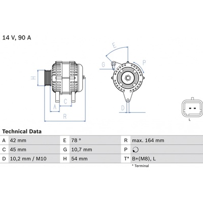 generátor BOSCH 0 986 082 810