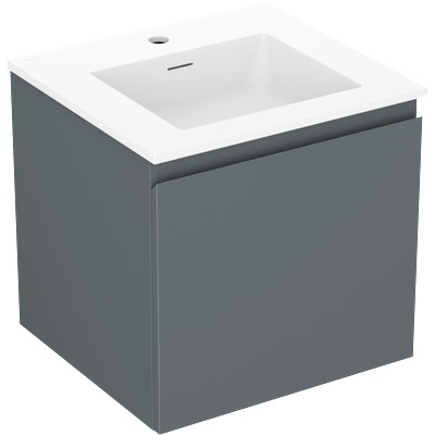 Mexen Orio шкаф за баня 50 см с мивка Otis, 1 чекмедже, графит мат/бял мат - 91A10-05047-1-BF66-W18M01 (91A10-05047-1-BF66-W18M01)