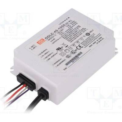 MEAN WELL ODLC-45-1050 Napájecí zdroj: spínaný; LED; 45W; 26÷43VDC; 1050mA; 90÷295VAC