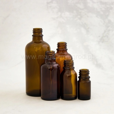Hnedá sklenená fľaša 5 ml 100 ml závit 18mm 5 ml