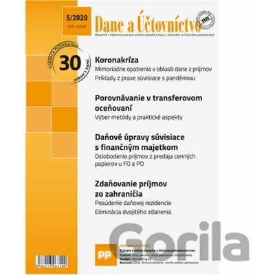 Dane a účtovníctvo 5/2020