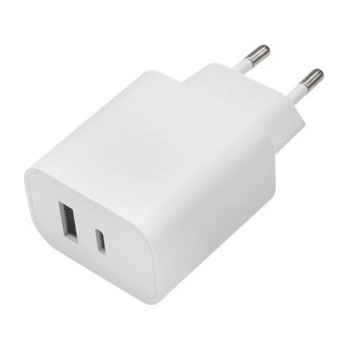 Maxlife Зарядно устройство Maxlife MXTC-06 PD QC, 20W, 220V, с USB и Type C изход, Бял (MXTC-06)