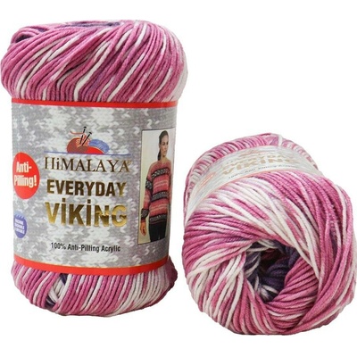 Himalaya příze Everyday Viking 70518 růžová bílá a fialová