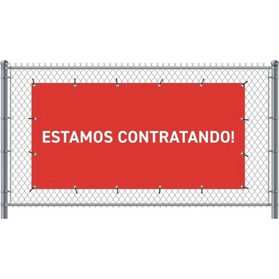 Jansen Display Standardní banner na plotPřijímáme nové zaměstnance španělština Červené, 2000 x 1000 mm