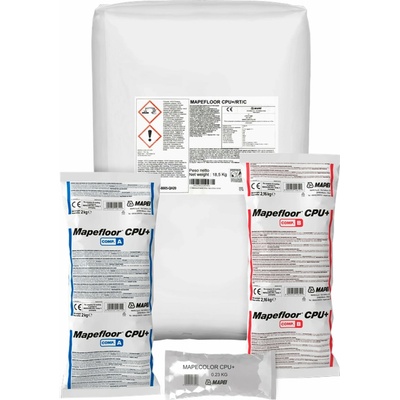 MAPEI Mapefloor CPU+/RT polyuretán-cementová stierka pre priemyselné podlahy 22.66 kg (zložka A 2 kg + zložka B 2.16 kg + zložka C 18.5 kg)