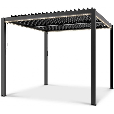 Blum Pantheon Climax Ambient, 3 x 3 m, 4 rohové sloupky, bioklimatická střecha (PG1-PanCliAm3x3-BL)