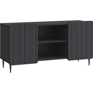 vidaXL ТВ шкаф 102 x 34, 5 x 52 см Черно Инженерна дървесина (894466)