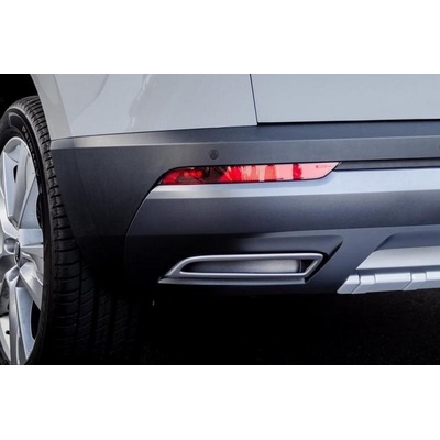 MILOTEC Imitácia koncovky výfuku Škoda Karoq 2017-2021; ABS - Alu Brusch
