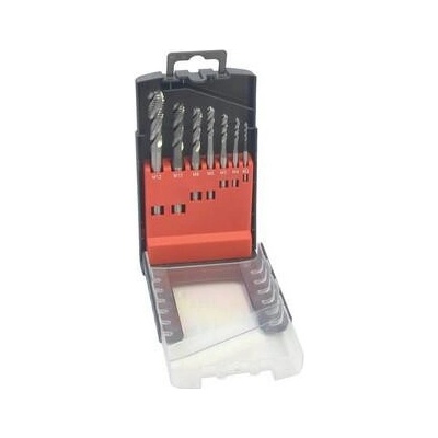 Bučovice Tools Sada závitníků M3-M12 7dílů DIN371(174) a DIN376(184) šroubovitá drážka HSSCo5 - SZ174-7P