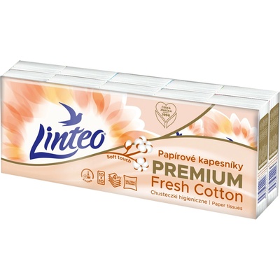 Linteo Premium papírové kapesníčky 4-vrstvé 10 x 10 ks