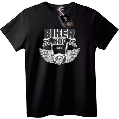 NOONEBRAND Тениска Байкърски Магазин 1955 - S, Black