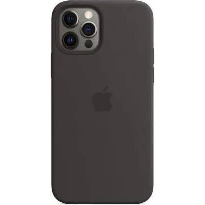 Apple iPhone Silicone Case with MagSafe - оригинален силиконов кейс за iPhone 12, iPhone 12 Pro с MagSafe (черен)