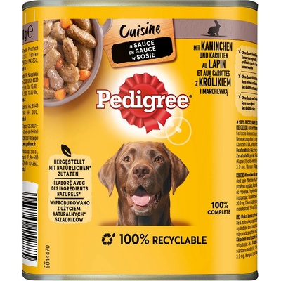 Pedigree Cuisine Adult králík a mrkev v omáčce 12 x 800 g