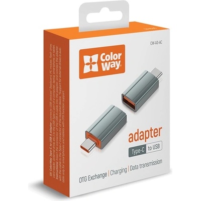 ColorWay Адаптер COLORWAY, от USB-A към Type-C CW-AD-AC (CW-AD-AC)