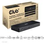 Club 3D Докинг станция за преносими компютри Club 3D - CSV-1583 (140W, 2xThunderbolt 4, 3xDP, 2xHDMI, USB-C, 3xUSB-A, SD, TF, RJ45, 3, 5 Jack, DC) (CSV-1583)