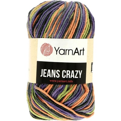 YarnArt Jeans Crazy 8213 oranžovo fialová