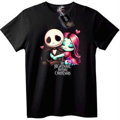 NOONEBRAND Тениска Кошмар Преди Коледа - 2XL, Black
