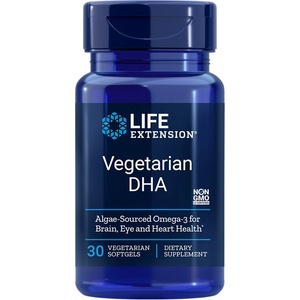 Life Extension Vegetarian DHA / Растителна DHA 200 mg х 30 софтгел капсули (01640 LE)