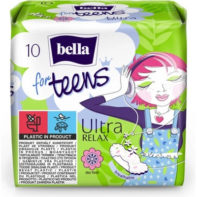 Bella Дамски превръзки Bella for Teens Ultra Relax Deo Fresh 10бр (Т-211005)