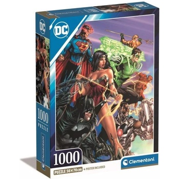 Clementoni Clementoni: DC Comics Лига на справедливостта - пъзел с 1000 части (39852)