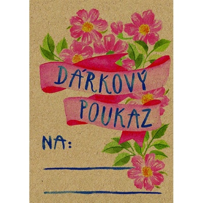 Baloušek BeBechy - přání Dárkový, A6, kraftový papír