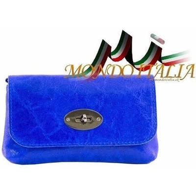 Made In Italy kožená kabelka 1423 modrá