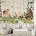 Catalog 2026 Фототапет за детска стая с мечка и горски животни - Woodland Friends