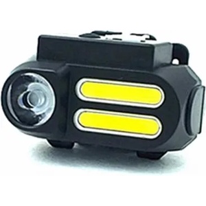 Двоен led cob челник с акумулаторна батерия и usb зареждане