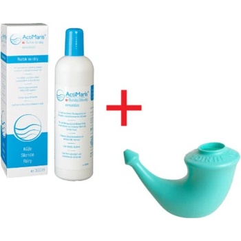ActiMaris Sensitiv roztok 300 ml + Rhino Horn konvička na výplach nosu malá konvička