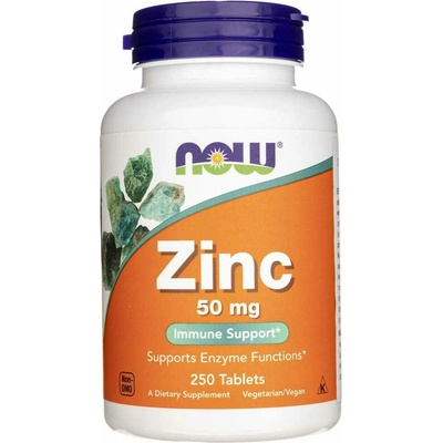 Now Foods Glukonát Zinečnatý 50 mg 250 tablet