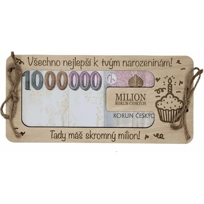 Přání k narozeninám - Milion korun