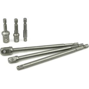 GEKO Комплект адаптери за звездогаечни ключове hex 1/4" 3/8" 1/2" 6 бр. 61561 (g10172)