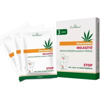 Cannaderm Thermolka hřejivá konopná náplast 10 x 14 cm 3 ks