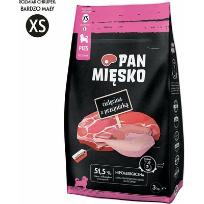 PAN MIĘSKO Teľacie mäso s prepelicou XS 3 kg