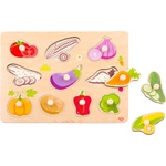 Tooky Toy Дървен пъзел Зеленчуци с дръжки Tooky Toy TY855