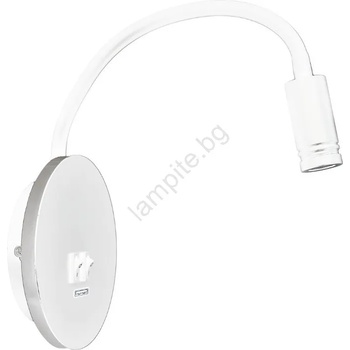 Image 1 of MILAGRO Led гъвкава стенна лампа с usb base led/8w+led/2w/230v бяла/сребриста (mi1124)