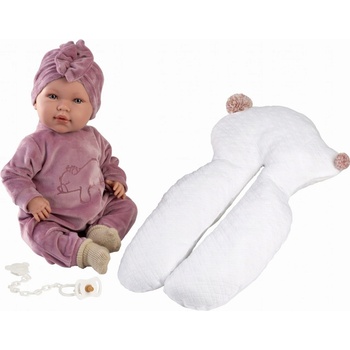 Llorens 74118 NEW BORN realistická miminko se zvuky a měkkým látkovým tělem 42 cm